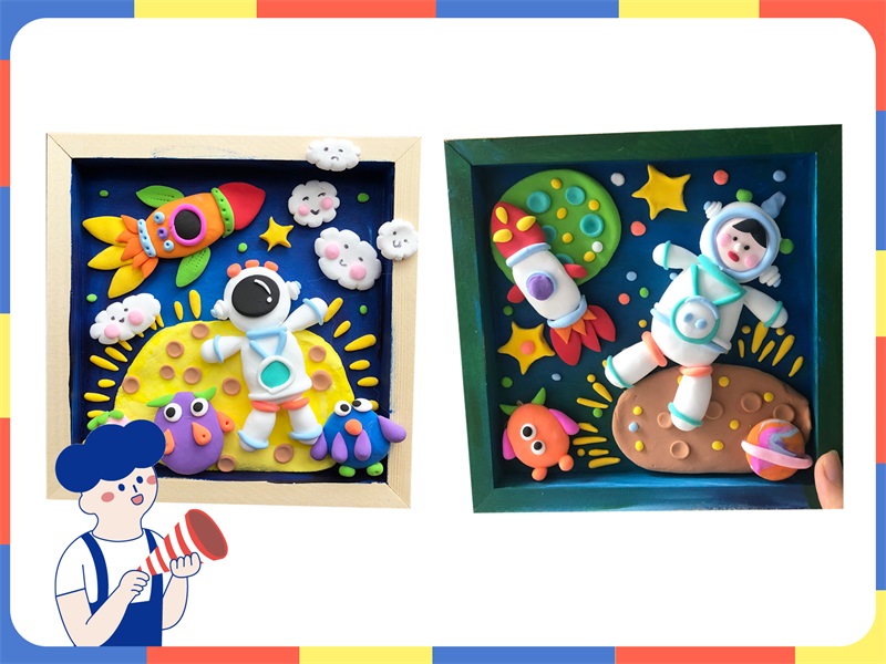 幼儿园黏土手工作品